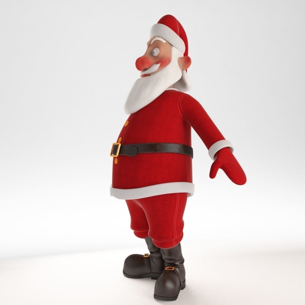 RIGGED Santa Claus Character Low-poly 3D model_21