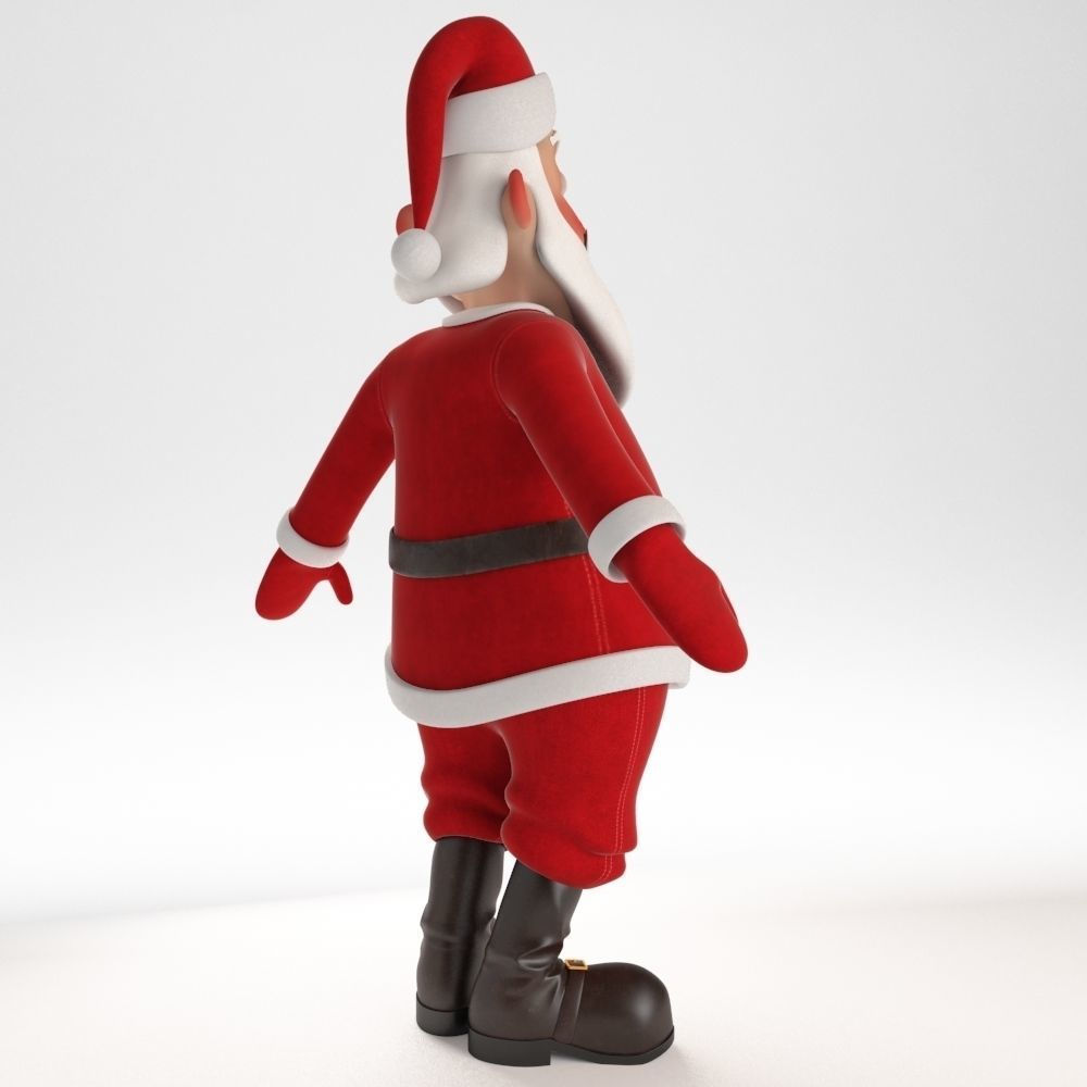 RIGGED Santa Claus Character Low-poly 3D model_27