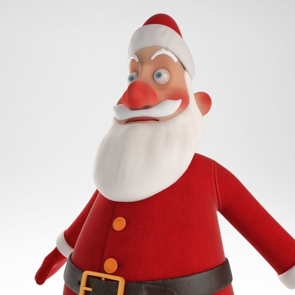 RIGGED Santa Claus Character Low-poly 3D model_20