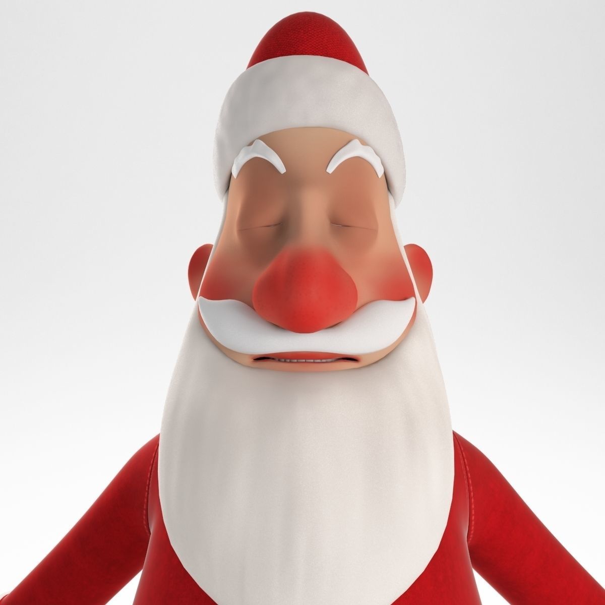 RIGGED Santa Claus Character Low-poly 3D model_9
