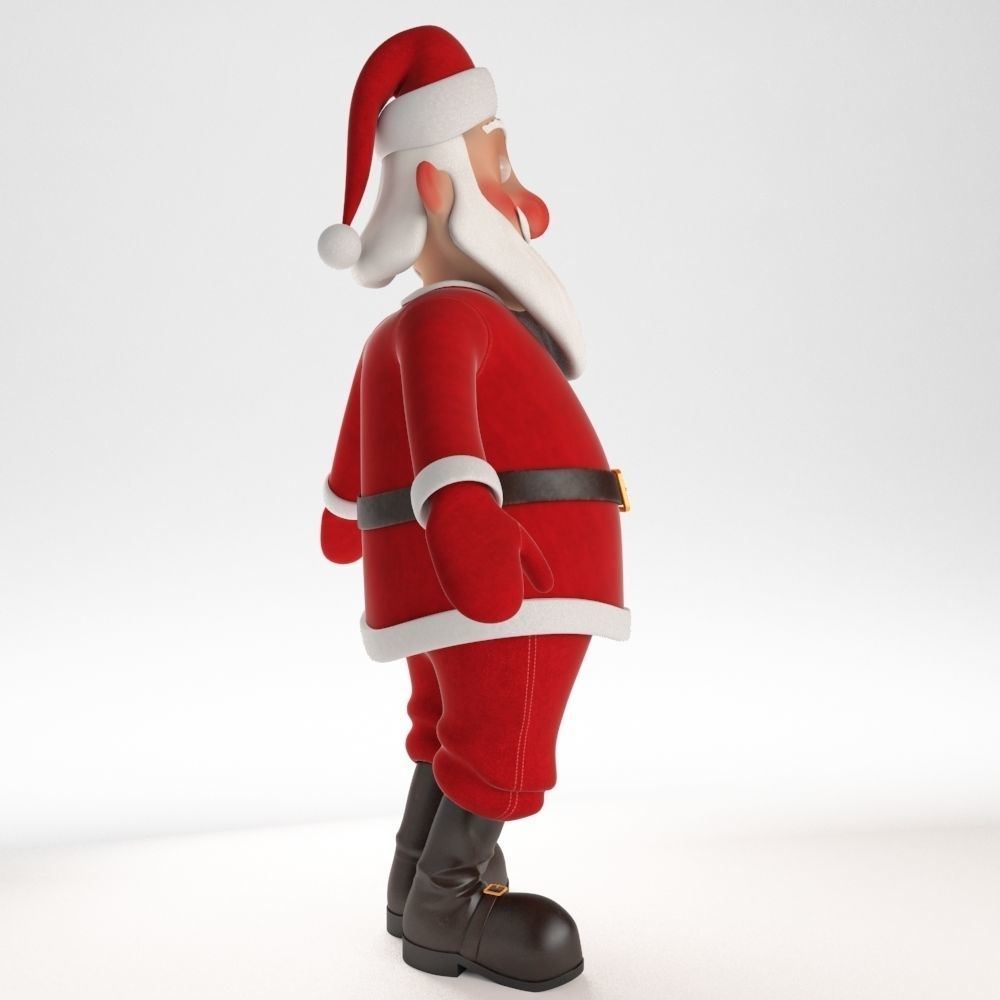 RIGGED Santa Claus Character Low-poly 3D model_32