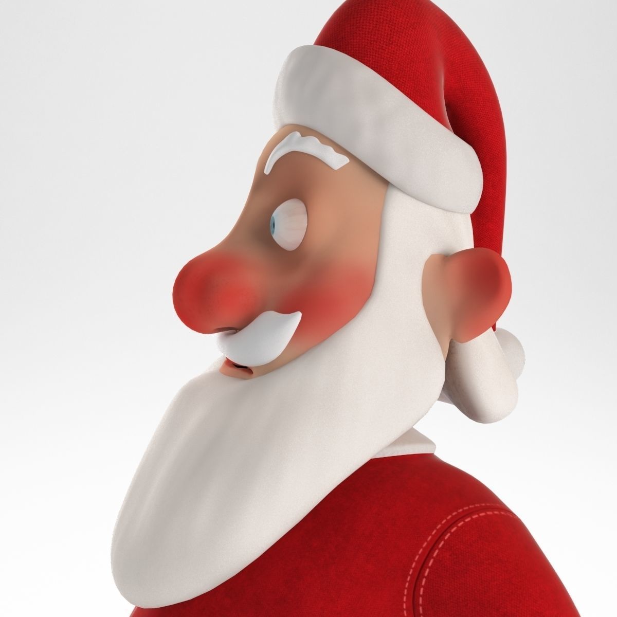 RIGGED Santa Claus Character Low-poly 3D model_10