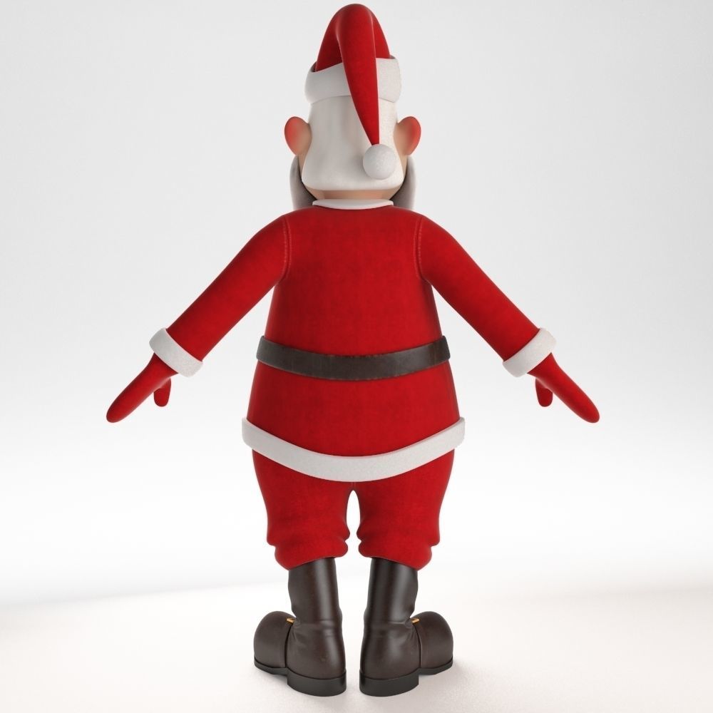 RIGGED Santa Claus Character Low-poly 3D model_30