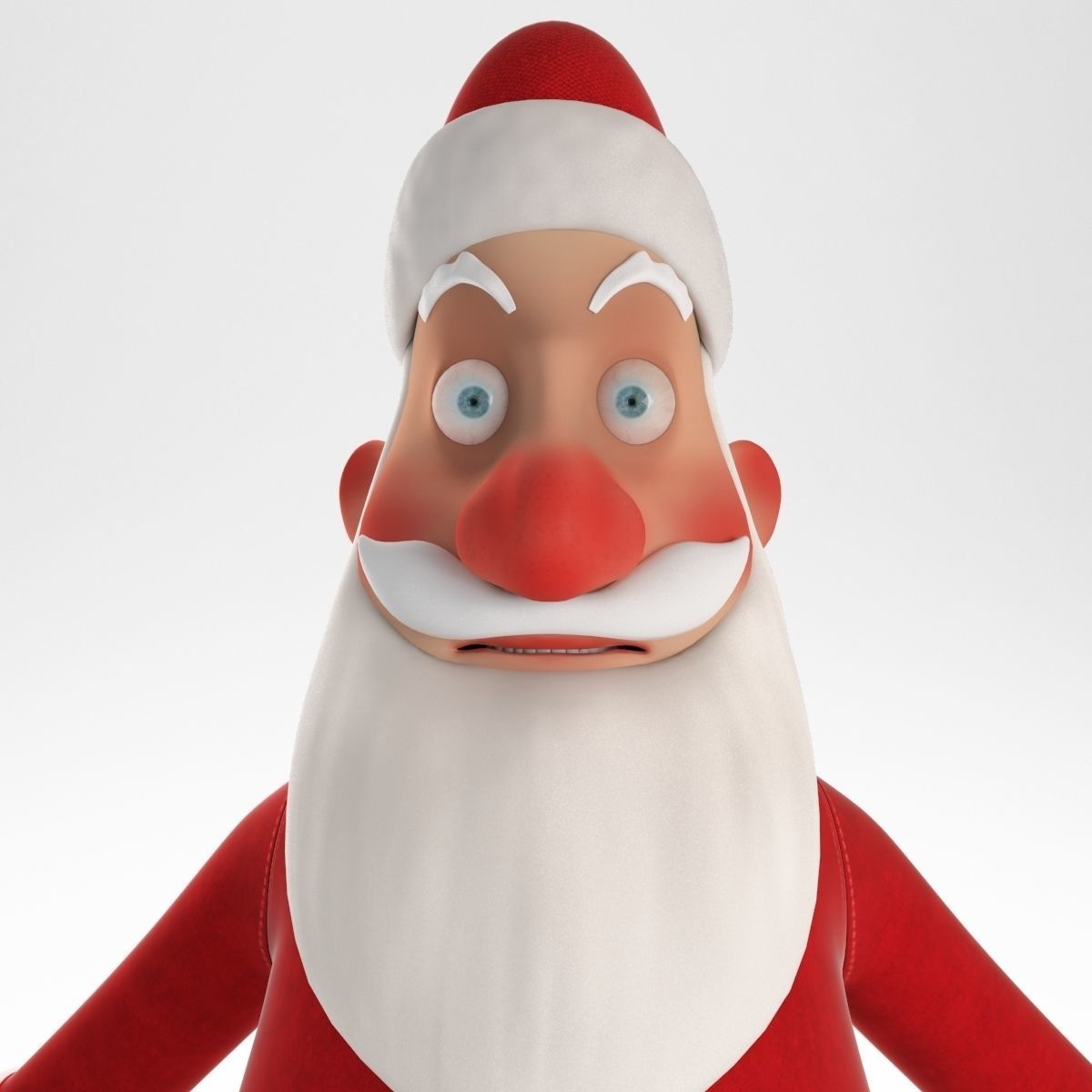 RIGGED Santa Claus Character Low-poly 3D model_8