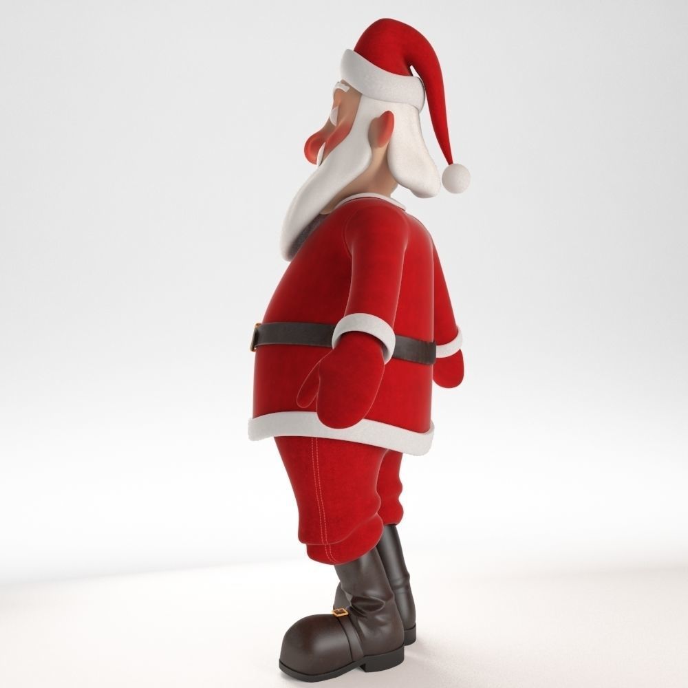 RIGGED Santa Claus Character Low-poly 3D model_23