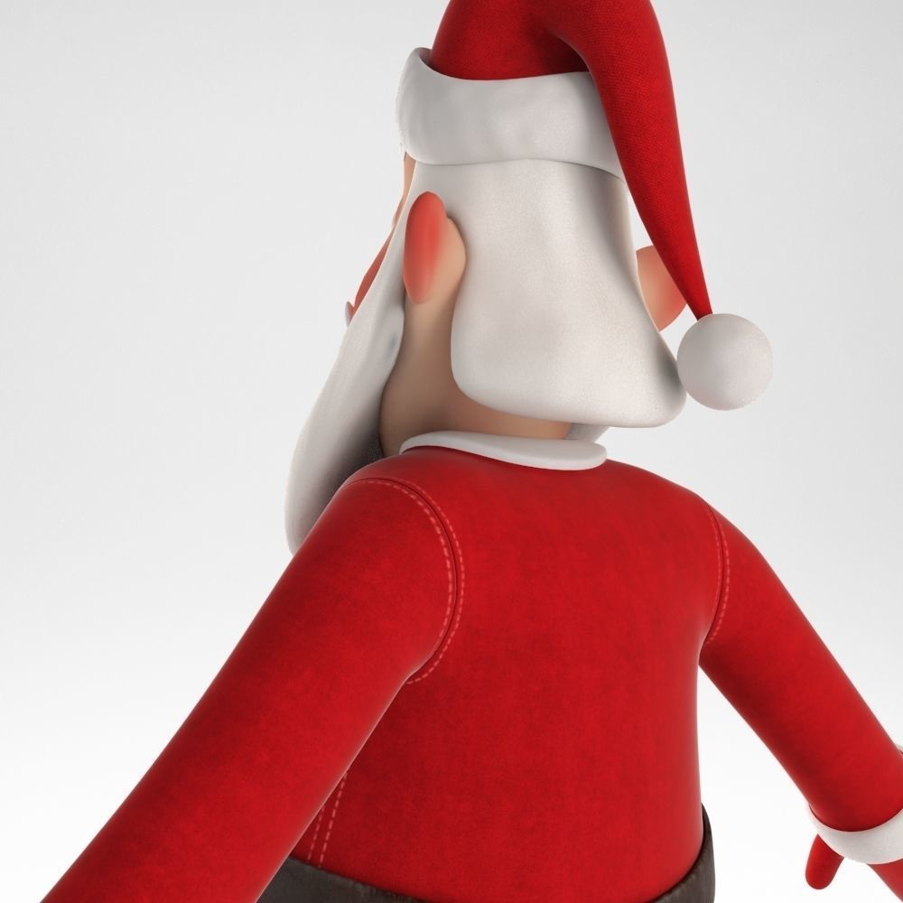 RIGGED Santa Claus Character Low-poly 3D model_24