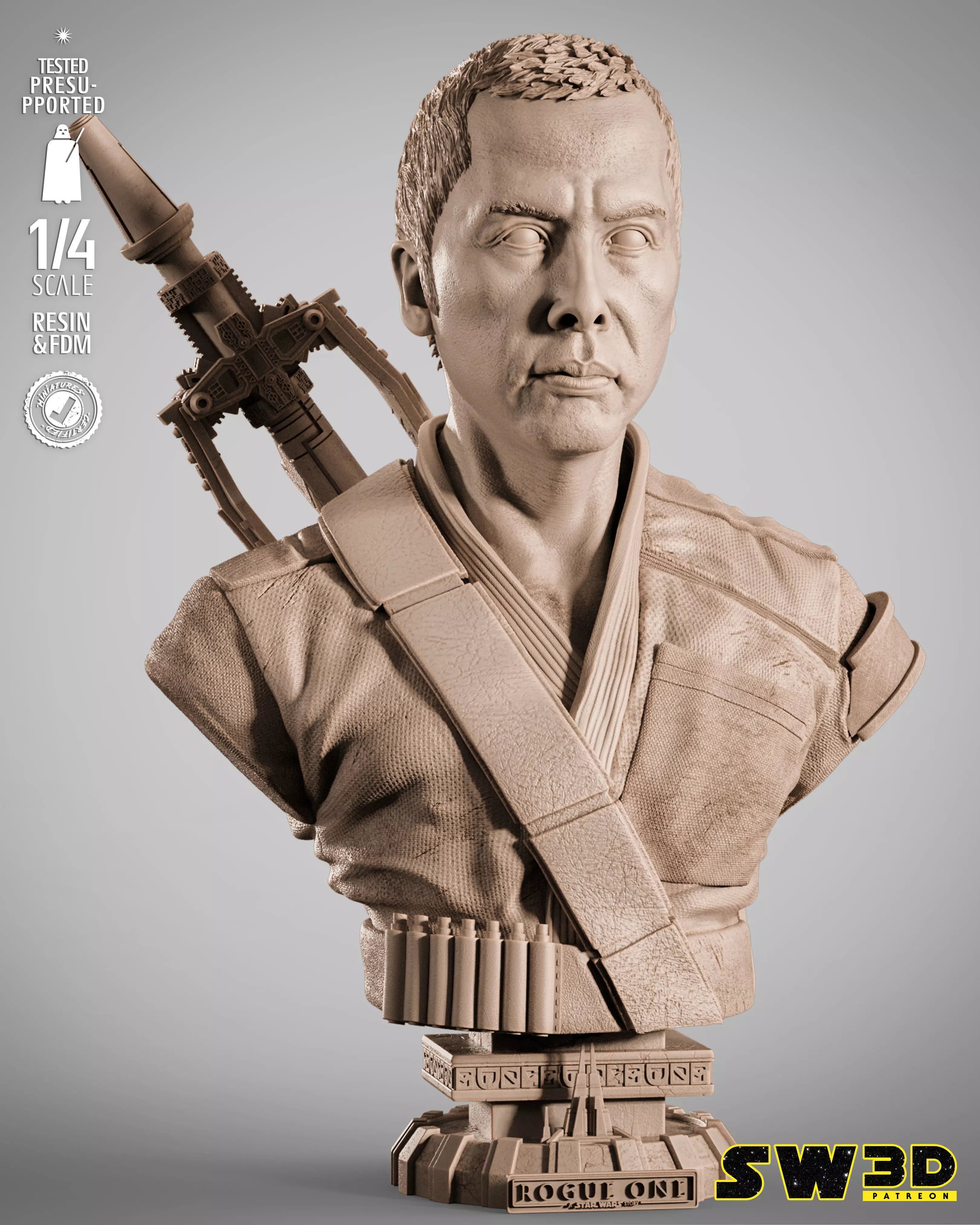 STAR WARS Chirrut Imwe Portrait Bust 3D print model