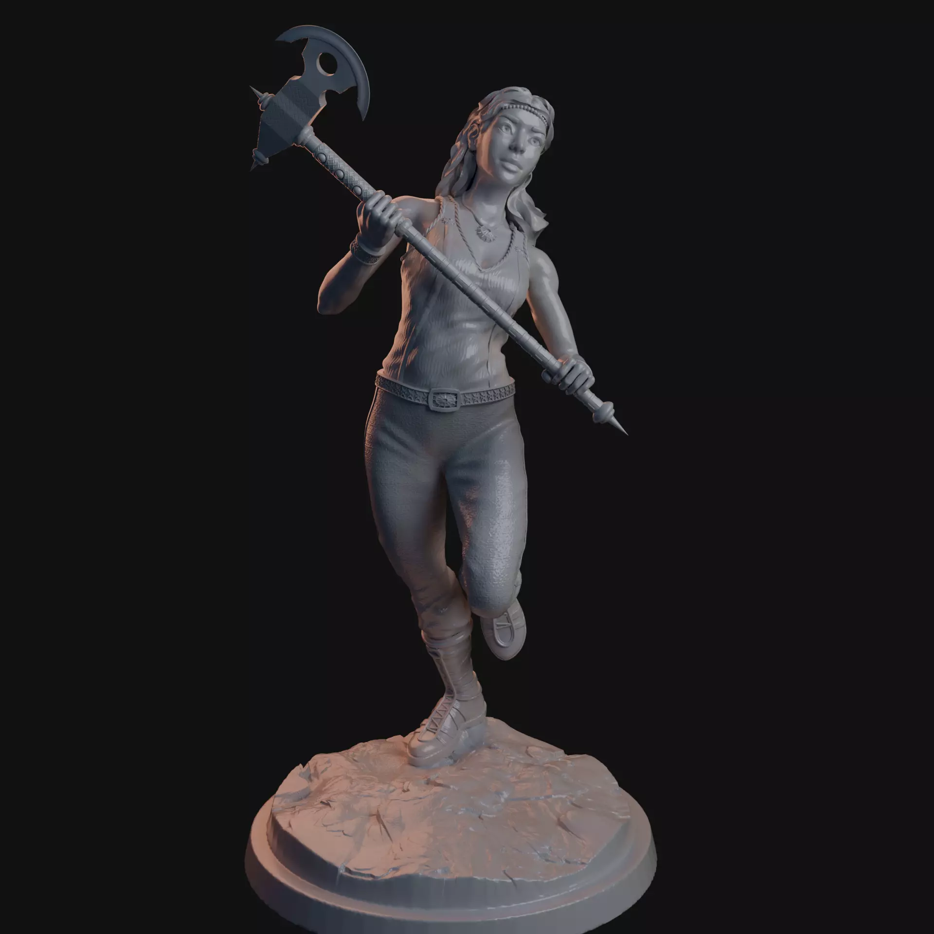 Warrior Girl 3D print model