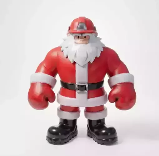 Stylized Santa Brawler 3D Model