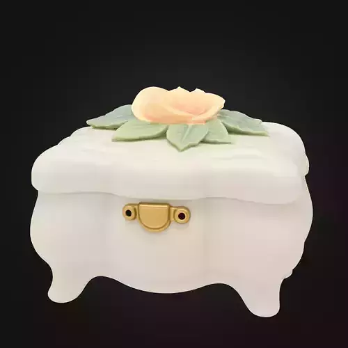 Vintage Rose Jewelry Box STL