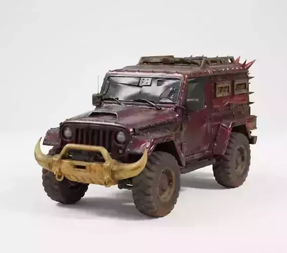 Wasteland Raider Jeep 3D Model