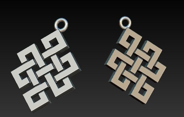 mystic knot pendant 3D print model