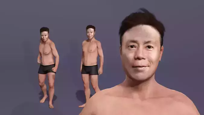 Realistic Asian man Daisuke Oshima Full Gokuraku Jodo Dance