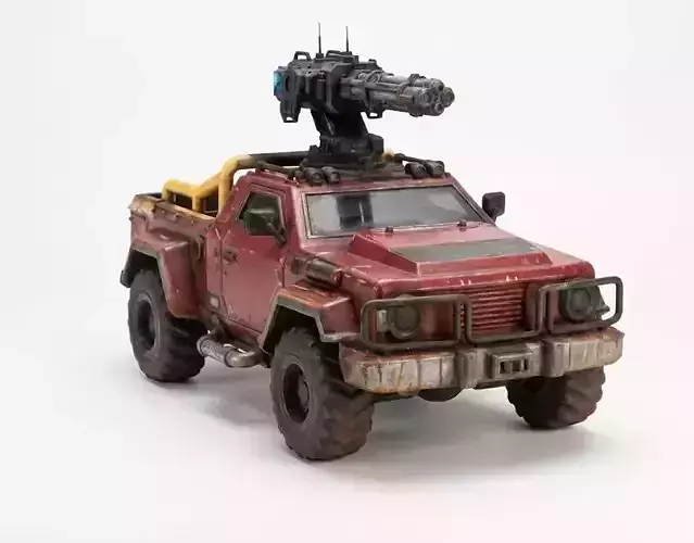 Guerrilla Gun-Truck 3D Model