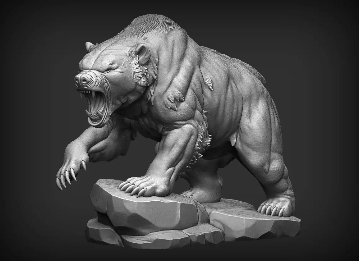 Bear High poly 3d model 3D print model