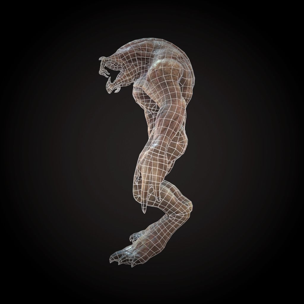 Creature Devourer Low-poly 3D model_6