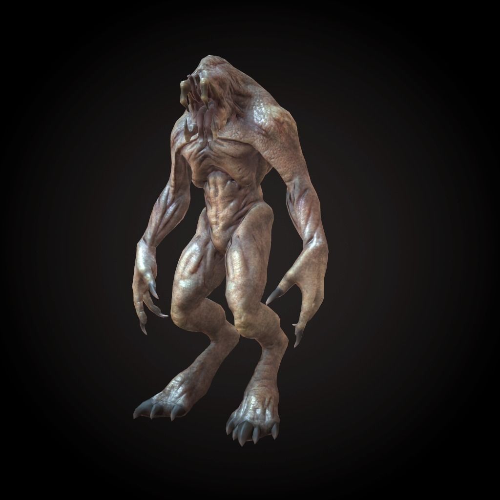 Creature Devourer Low-poly 3D model_2