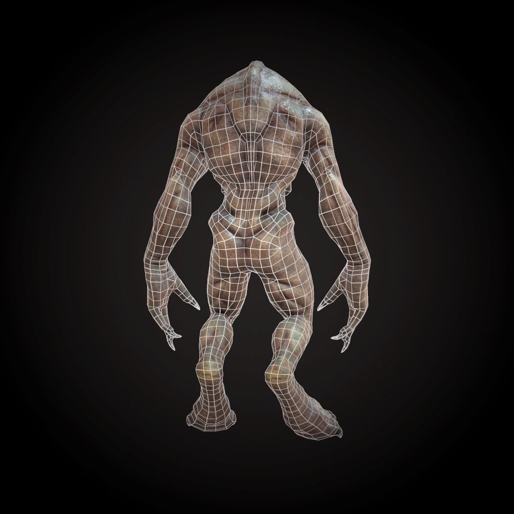Creature Devourer Low-poly 3D model_7
