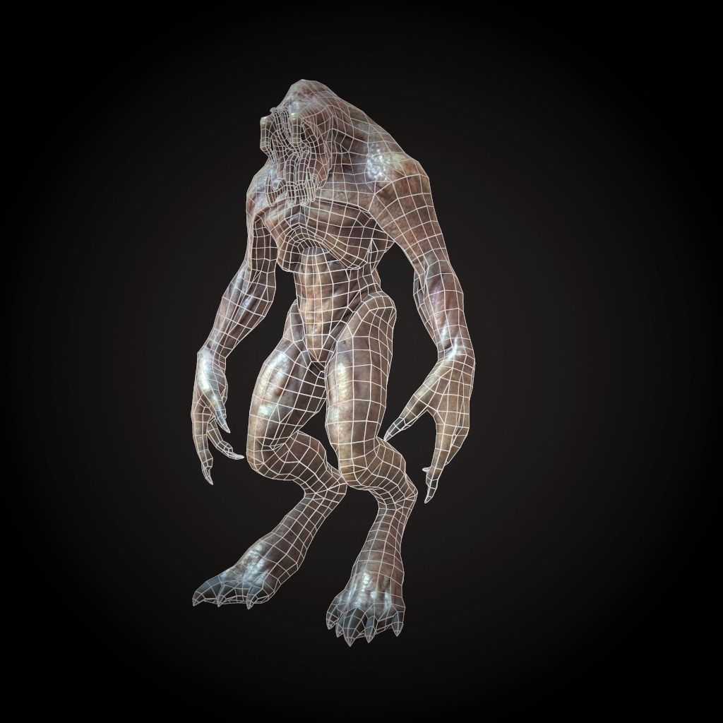 Creature Devourer Low-poly 3D model_5
