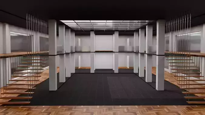 Modern Clothing Showroom Interior High Quality 3D Model