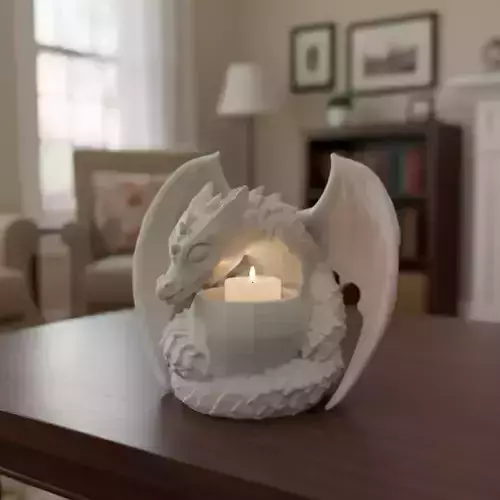 Sleepy Dragon Candle Holder