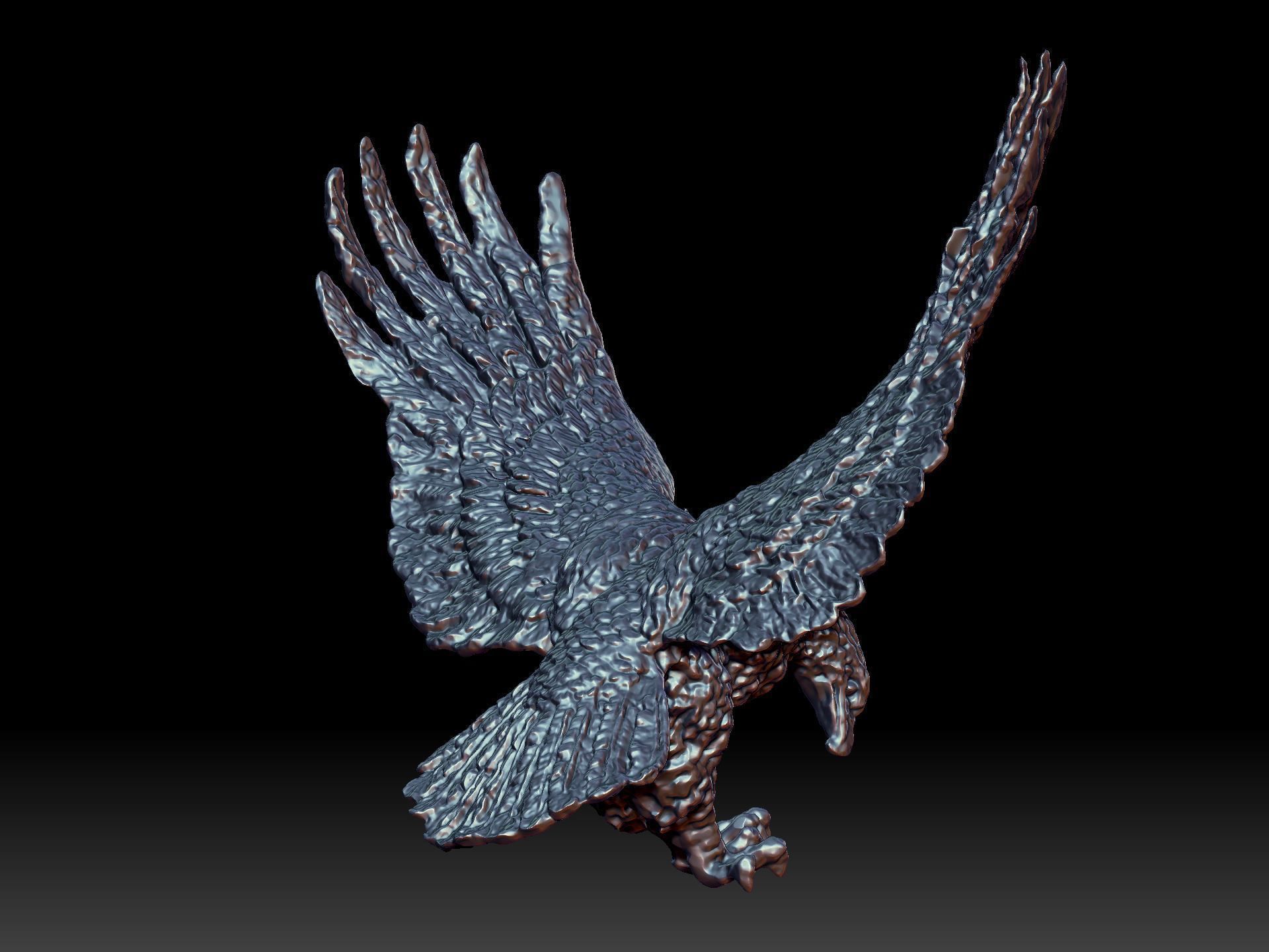 Eagle Sculpture 3D print model_3
