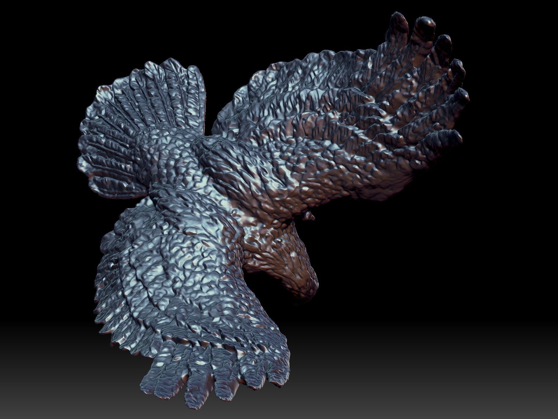 Eagle Sculpture 3D print model_5