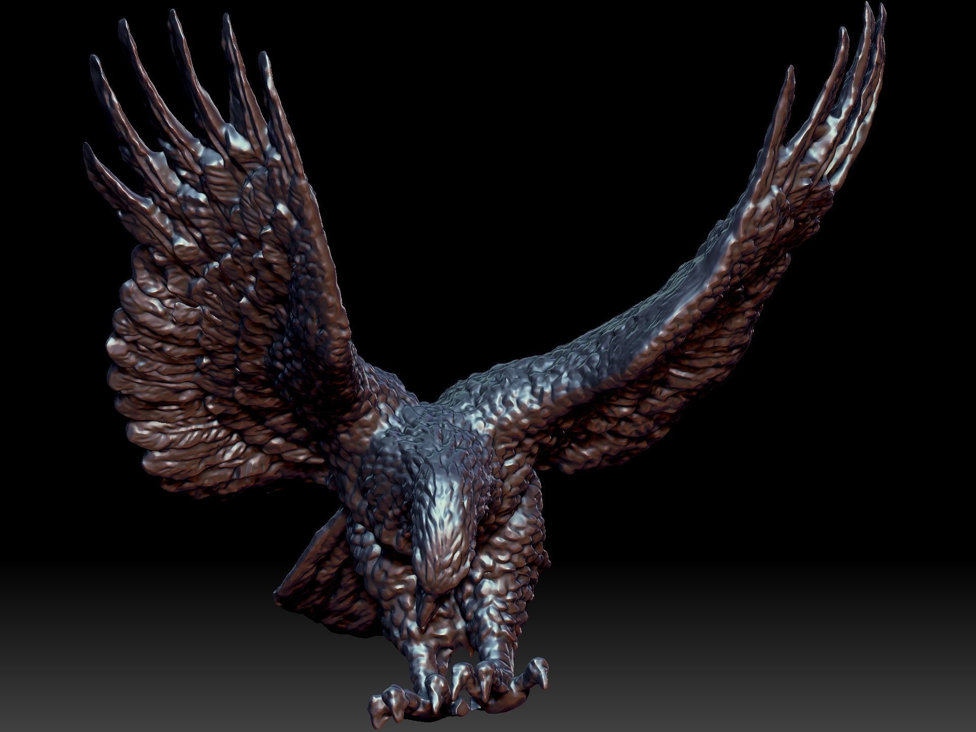 Eagle Sculpture 3D print model_1
