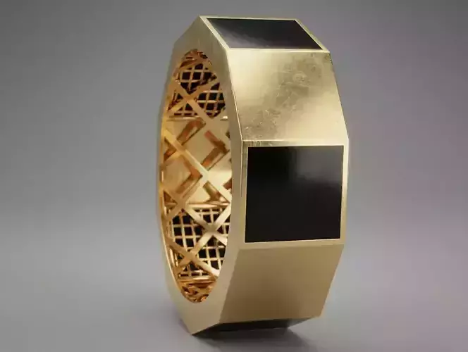 Faceted Ring 4 Sizes STL for Jewelry Casting 3D 