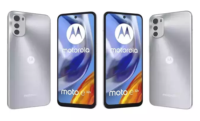 Motorola Moto E32s Silver High Poly