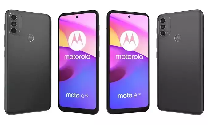 Motorola Moto E40 Black High Poly