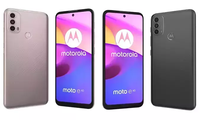 Motorola Moto E40 Black And Gold High Poly