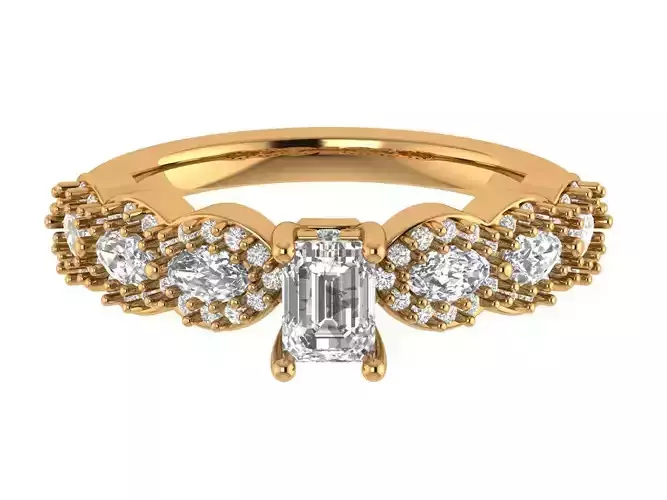 Emerald Marquise Diamond Ring