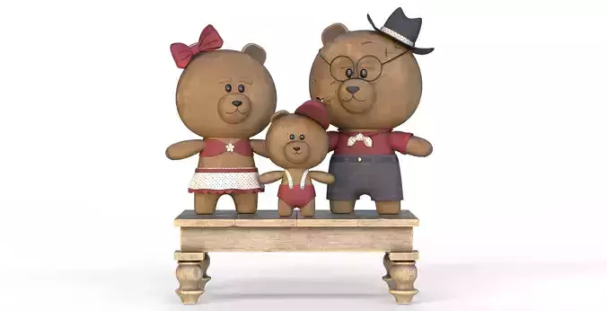 Bear Family 3D model