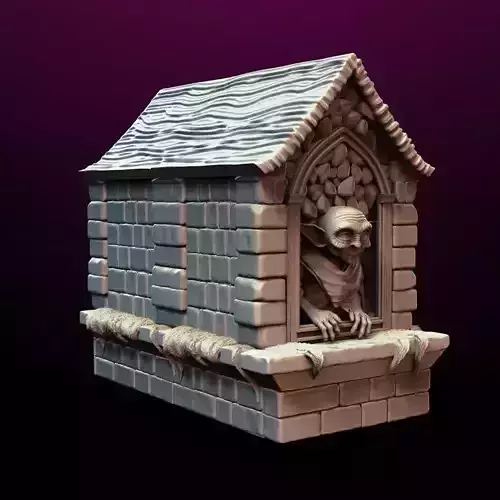 Wizard Goblin Book Nook Fantasy 3D Printable STL File