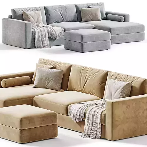 Aston Corner Sofa 3D model 6