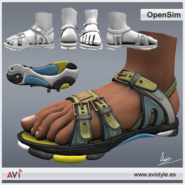 Shoe 7 for man Low-poly 3D model_6