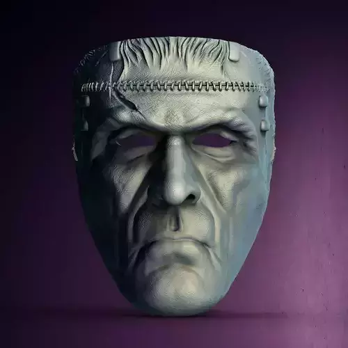  Horror Frankenstein  Spooky Mask 3D Printable STL File
