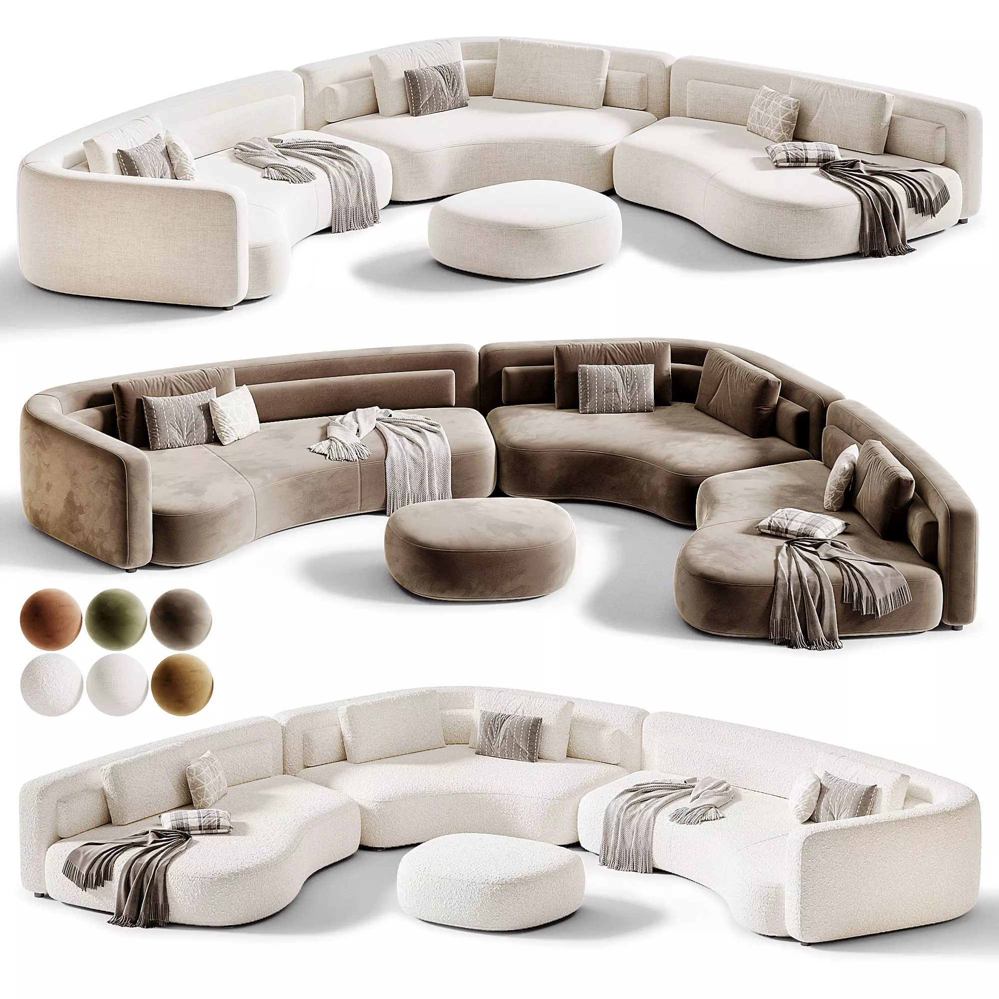 Bezier Modular Sofa by Minotti 3D model