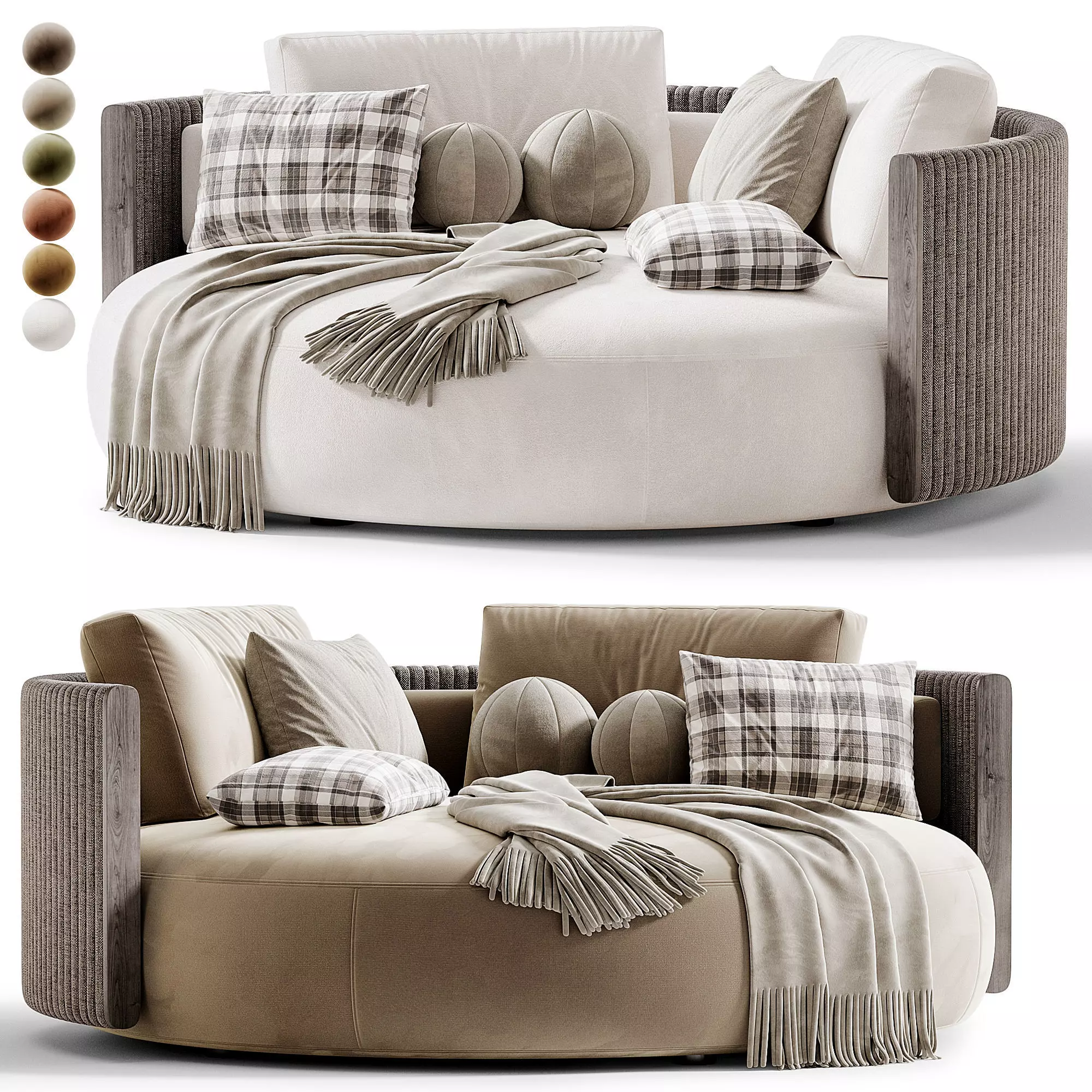 Bezier Sofa Cord Outdoor 3D model