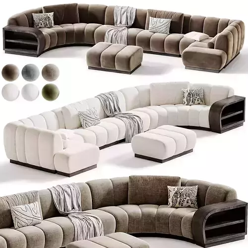 Biscuit Sectional Modular Sofa 3D model