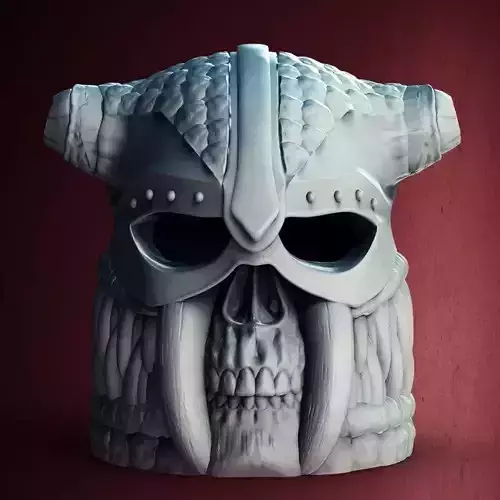 Halloween Tusks Warrior Skull Jart 3D Printable STL File