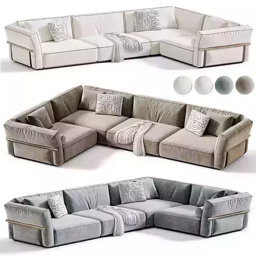 Camelot Sofa by Flexform 3D model 2