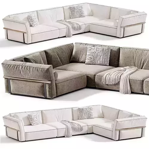 Camelot Sofa by Flexform 3D model 6