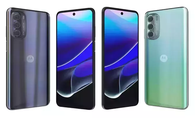 Motorola Moto G Stylus 5G 2022 Steel Blue And Green High Poly