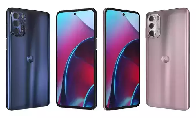 Motorola Moto G Stylus 2022 Blue And Rose High Poly