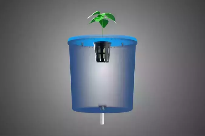 HYDROPONIC BLUE RESERVOIR BUCKET NET POT MODULE DUTCH PLANT GROW
