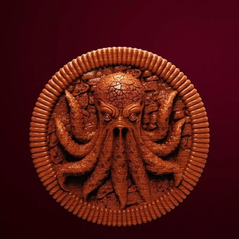 Tentaclehold Token Coaster 3D Printable STL File 3D print model