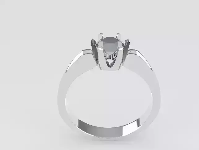 Solitaire Engagement Ring STL 