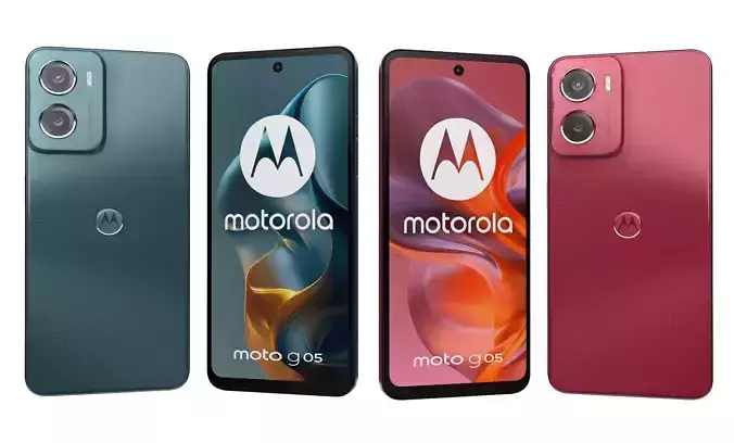 Motorola Moto G05 Blue And Red High Poly